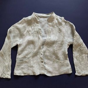 Babette linen top : jacket xs